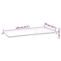 Produktbild för Bänkdynor 2 st blå&vit randig 120x50x7 cm tyg