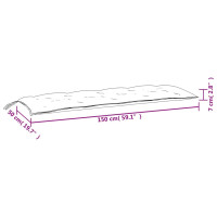 Produktbild för Bänkdynor 2 st rosa 150x50x7 cm tyg