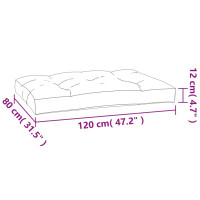 Produktbild för Palldyna blå&vit randig 120x80x12 cm tyg