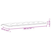 Produktbild för Bänkdynor 2 st blå&vit randig 200x50x7 cm tyg