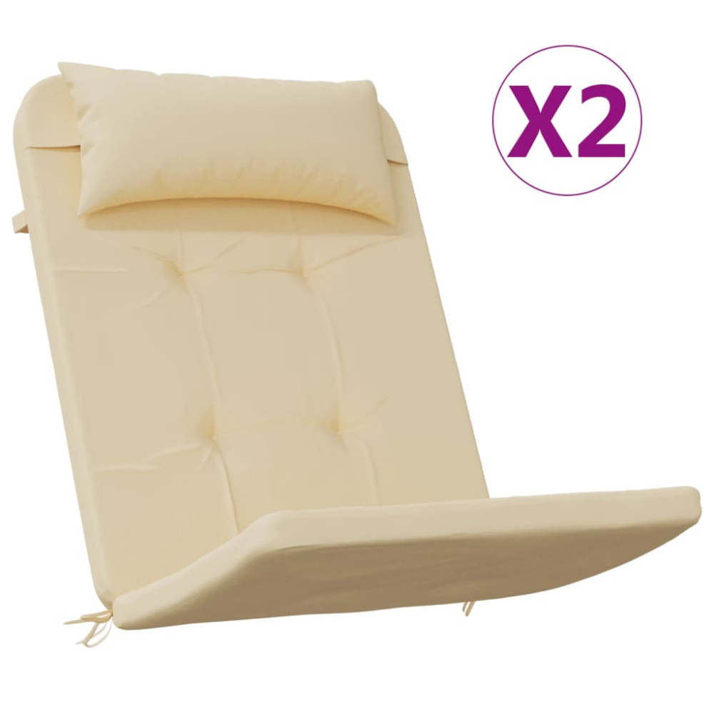 Produktbild för Solstolsdynor 2 st beige oxfordtyg