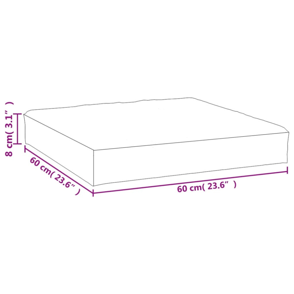 Produktbild för Palldyna rosa 60x60x8 cm oxfordtyg