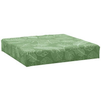 Produktbild för Palldyna bladmönster 60x60x8 cm oxfordtyg