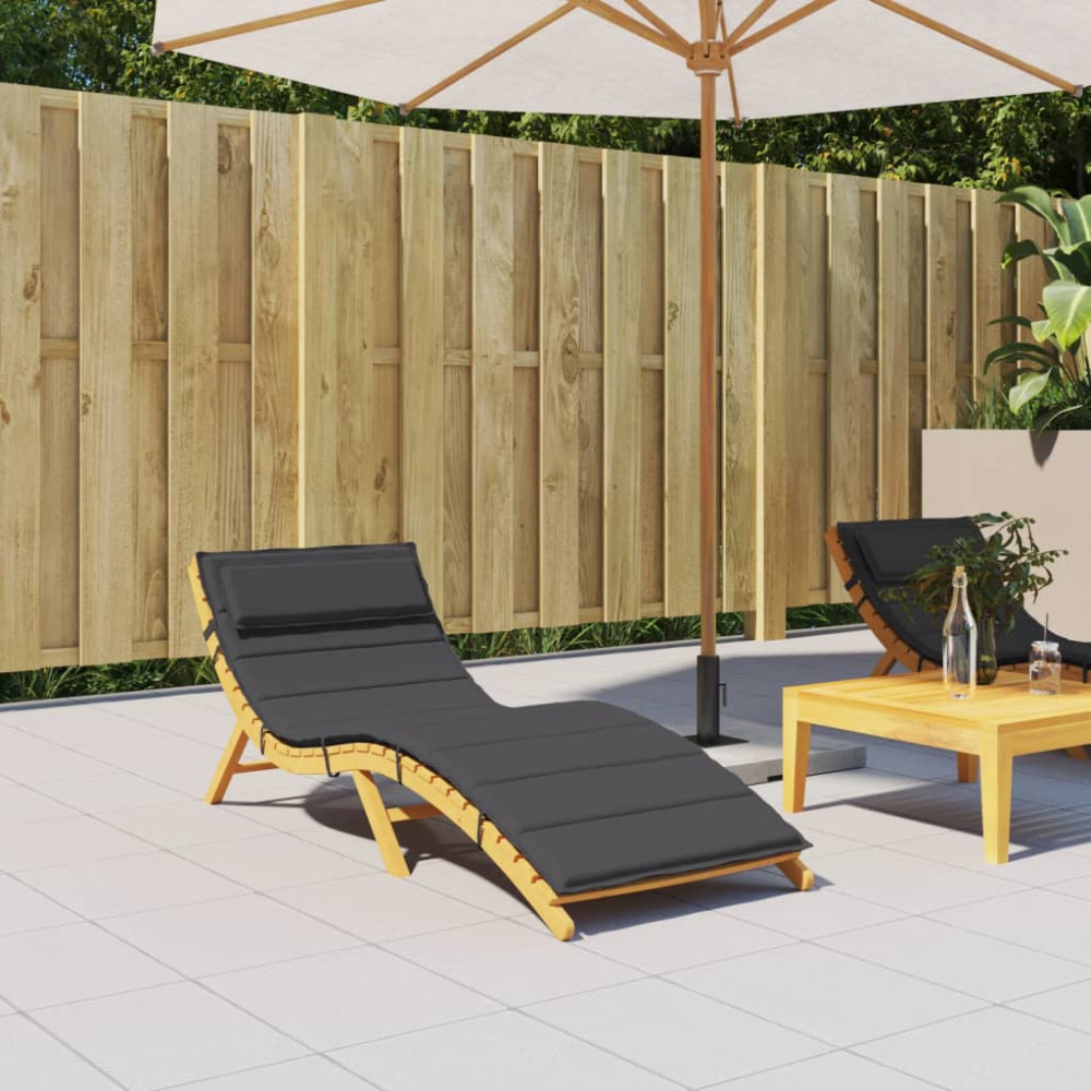 Produktbild för Dyna till solsäng svart 180x60x4 cm oxfordtyg