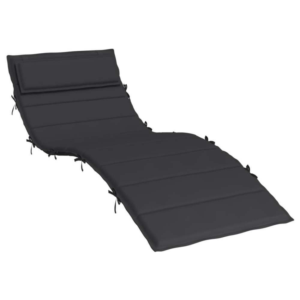 Produktbild för Dyna till solsäng svart 180x60x4 cm oxfordtyg
