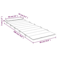 Produktbild för Dyna till solsäng svart 180x60x4 cm oxfordtyg