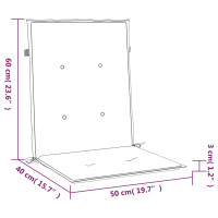 Produktbild för Stolsdynor 4 st grårutig 100x50x3 cm oxfordtyg