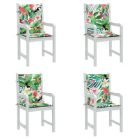 Produktbild för Stolsdynor för stolar med låg rygg 4 st flerfärgad tyg