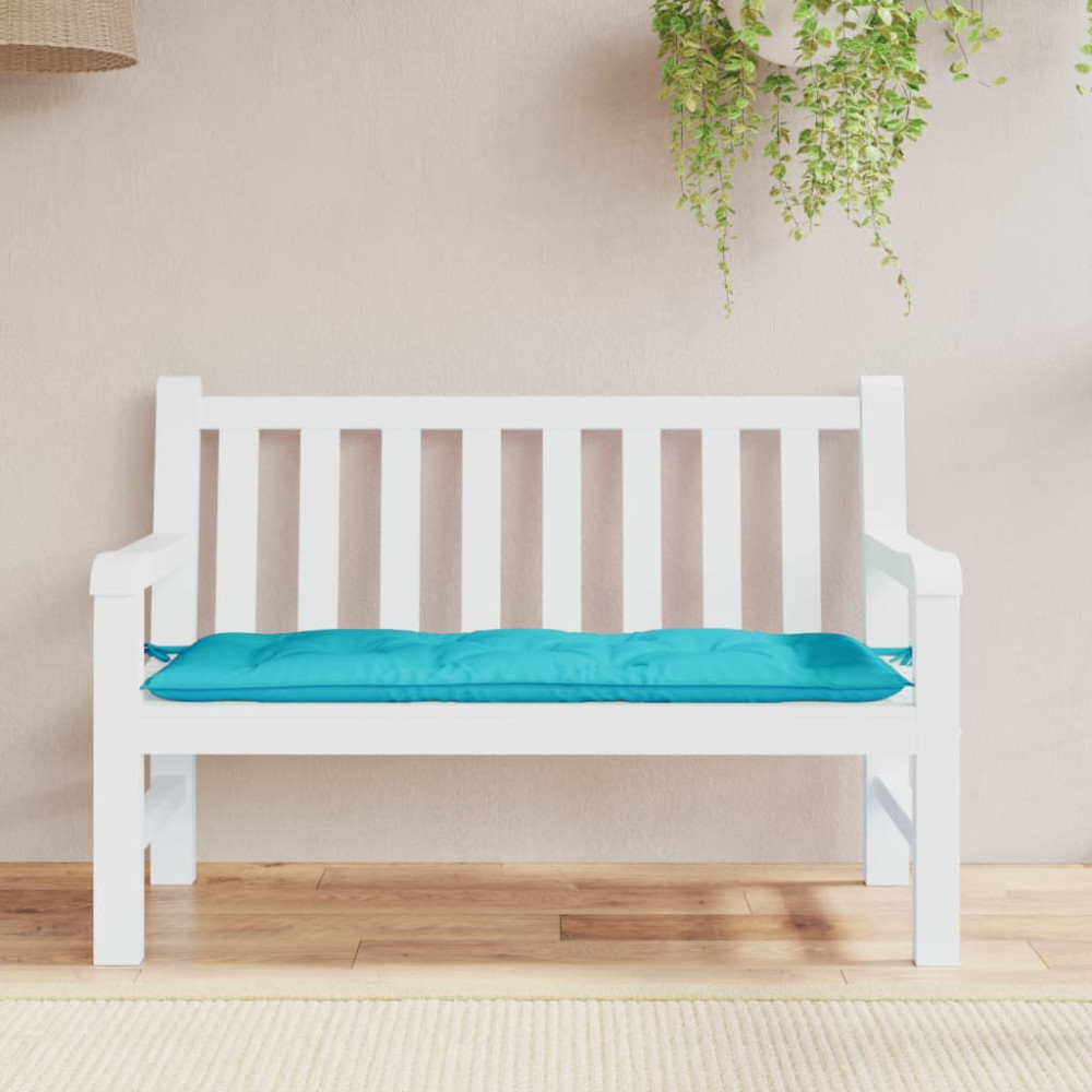 Produktbild för Bänkdyna turkos 120x50x7 cm tyg