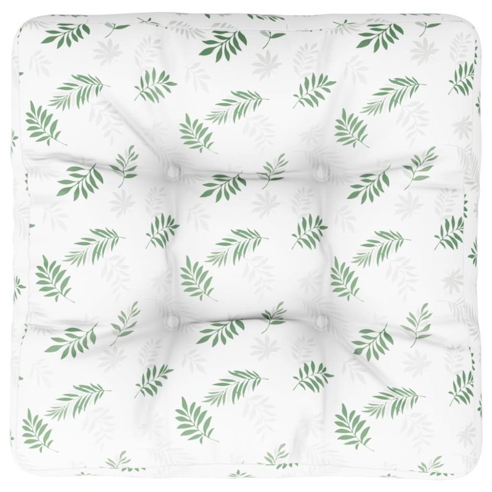 Produktbild för Palldyna bladmönster 50x50x12 cm tyg