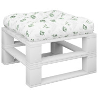 Produktbild för Palldyna bladmönster 50x50x12 cm tyg
