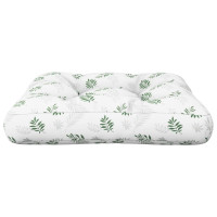 Produktbild för Palldyna bladmönster 50x50x12 cm tyg