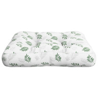 Produktbild för Palldyna bladmönster 50x50x12 cm tyg