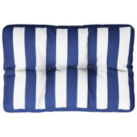 Produktbild för Palldyna blå&vit randig 50x40x12 cm tyg