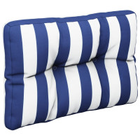 Produktbild för Palldyna blå&vit randig 50x40x12 cm tyg
