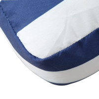 Produktbild för Palldyna blå&vit randig 50x40x12 cm tyg