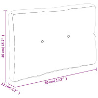 Produktbild för Palldyna blå&vit randig 50x40x12 cm tyg
