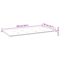 Produktbild för Bänkdyna blå&vit randig 100x50x3 cm oxfordtyg