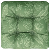 Produktbild för Palldyna bladmönster 50x50x12 cm tyg