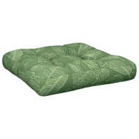 Produktbild för Palldyna bladmönster 50x50x12 cm tyg