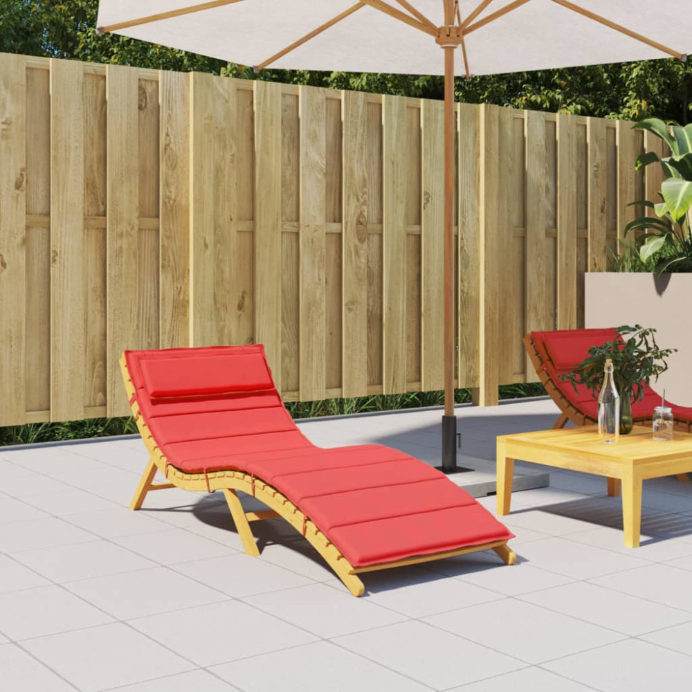 Produktbild för Dyna till solsäng röd 180x60x4 cm oxfordtyg