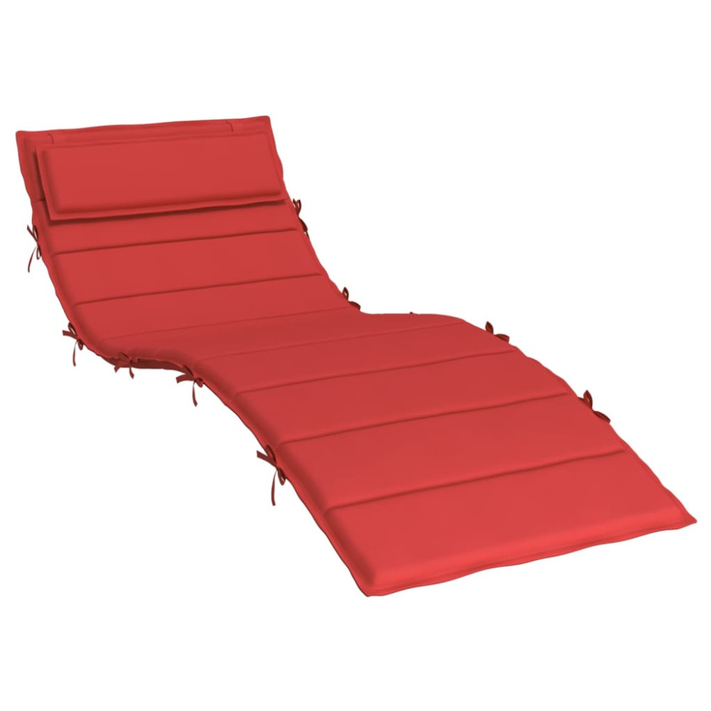 Produktbild för Dyna till solsäng röd 180x60x4 cm oxfordtyg