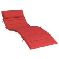 Produktbild för Dyna till solsäng röd 180x60x4 cm oxfordtyg