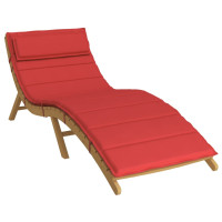 Produktbild för Dyna till solsäng röd 180x60x4 cm oxfordtyg