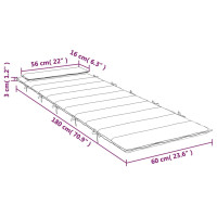 Produktbild för Dyna till solsäng grön 180x60x3 cm oxfordtyg