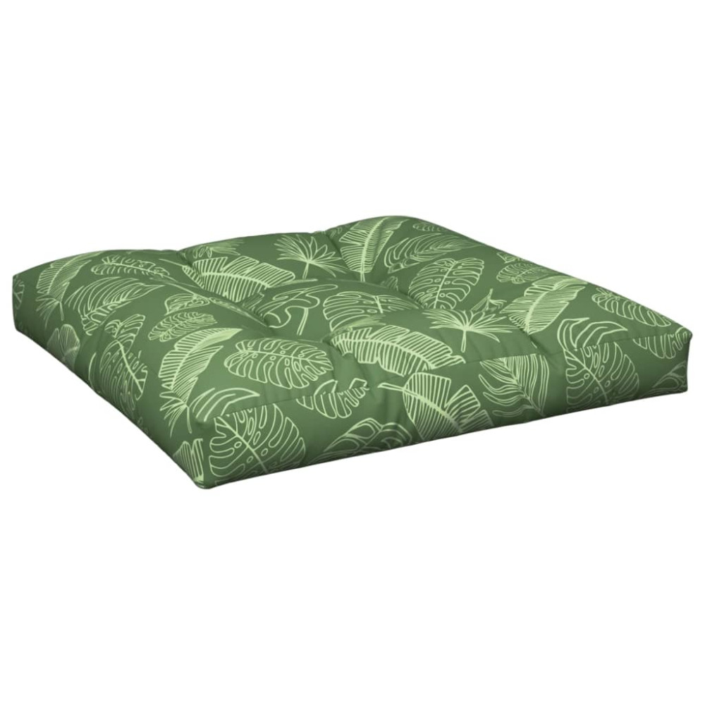 Produktbild för Palldyna bladmönster 70x70x12 cm tyg