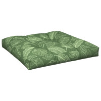 Produktbild för Palldyna bladmönster 70x70x12 cm tyg