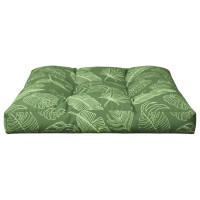 Produktbild för Palldyna bladmönster 70x70x12 cm tyg