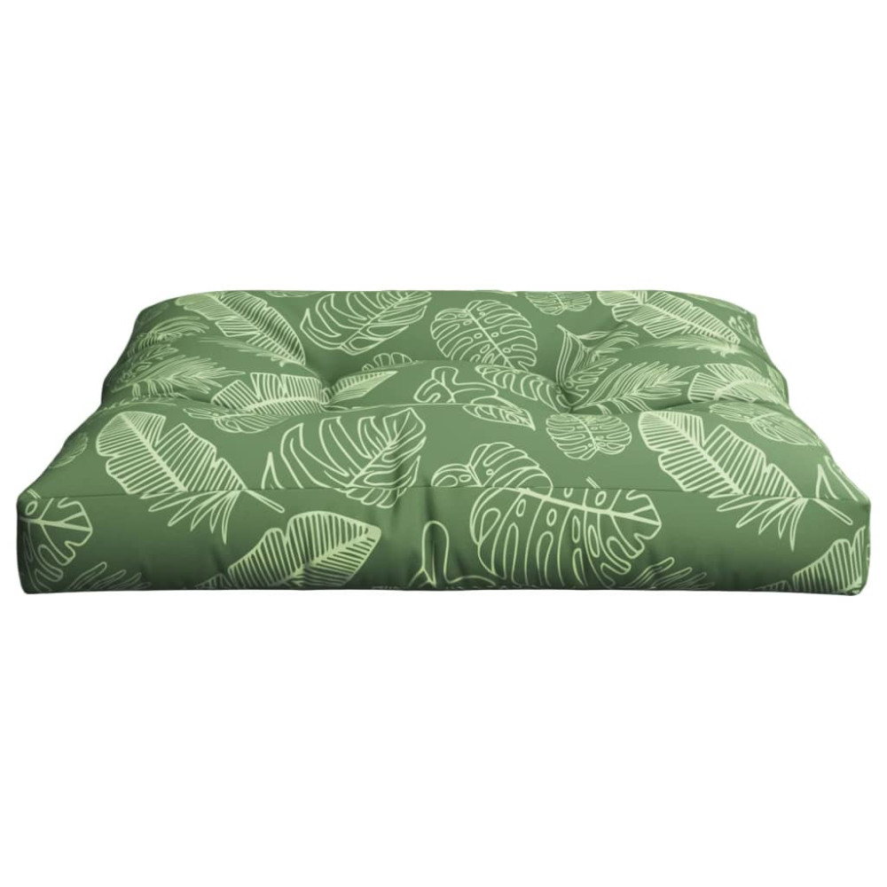 Produktbild för Palldyna bladmönster 70x70x12 cm tyg