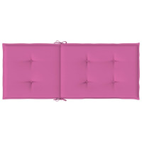 Produktbild för Stolsdynor för stolar med hög rygg 4 st rosa tyg