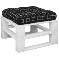 Produktbild för Palldyna svartrutig 60x60x12 cm tyg