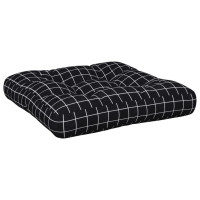 Produktbild för Palldyna svartrutig 60x60x12 cm tyg
