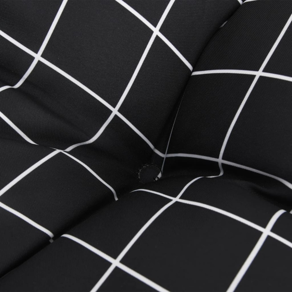 Produktbild för Palldyna svartrutig 60x60x12 cm tyg