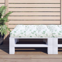 Produktbild för Palldyna bladmönster 70x70x12 cm tyg