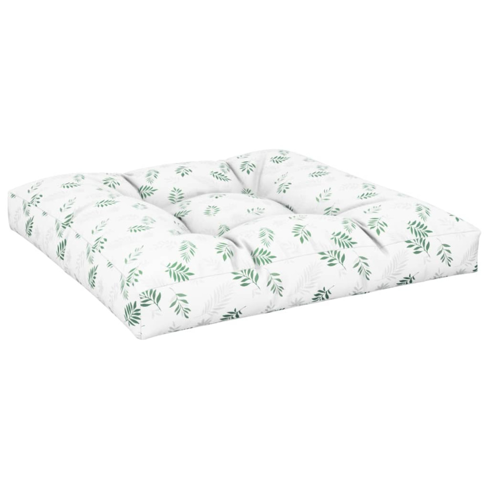 Produktbild för Palldyna bladmönster 70x70x12 cm tyg