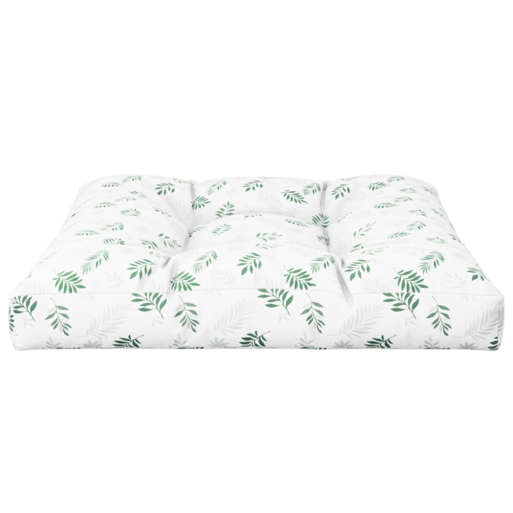 Produktbild för Palldyna bladmönster 70x70x12 cm tyg