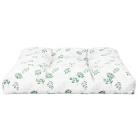 Produktbild för Palldyna bladmönster 70x70x12 cm tyg