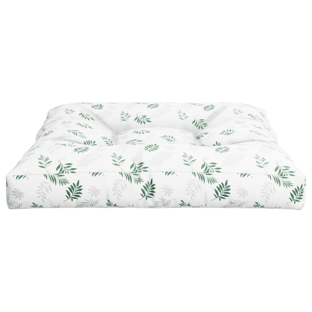 Produktbild för Palldyna bladmönster 70x70x12 cm tyg