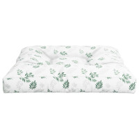 Produktbild för Palldyna bladmönster 70x70x12 cm tyg