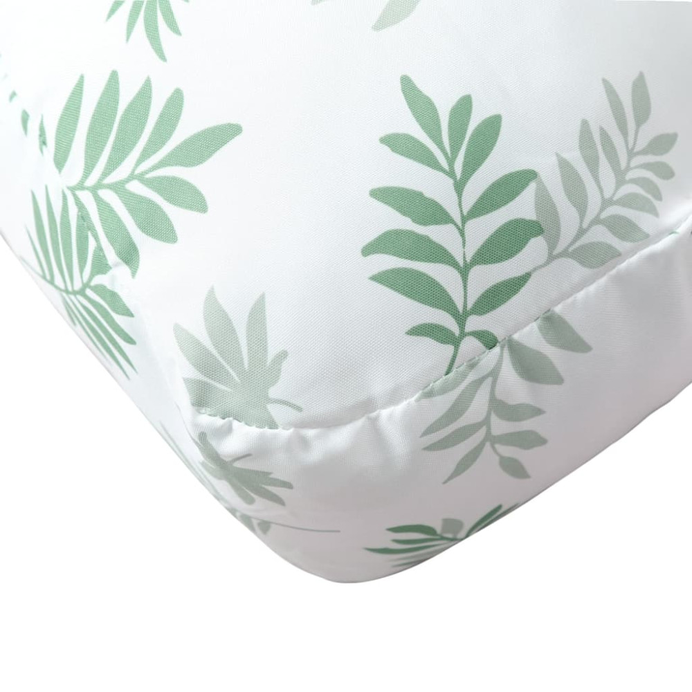 Produktbild för Palldyna bladmönster 70x70x12 cm tyg