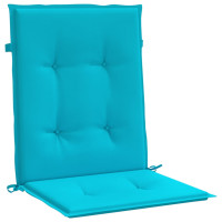 Produktbild för Stolsdynor för stolar med låg rygg 4 st turkos tyg
