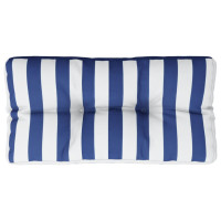 Produktbild för Palldyna blå&vit randig 80x40x12 cm tyg