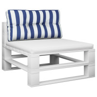 Produktbild för Palldyna blå&vit randig 80x40x12 cm tyg
