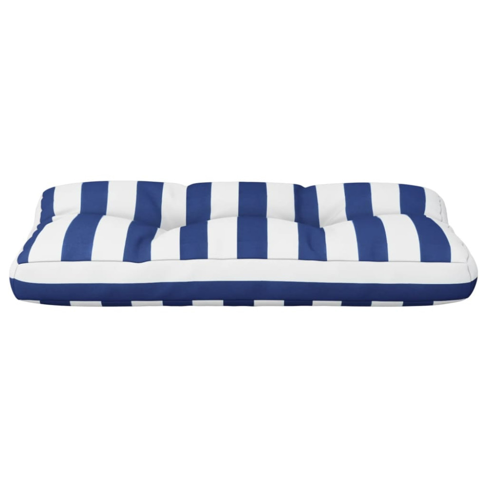 Produktbild för Palldyna blå&vit randig 80x40x12 cm tyg