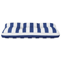 Produktbild för Palldyna blå&vit randig 80x40x12 cm tyg