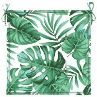 Produktbild för Stolsdynor 4 st bladmönster 40x40x4 cm tyg